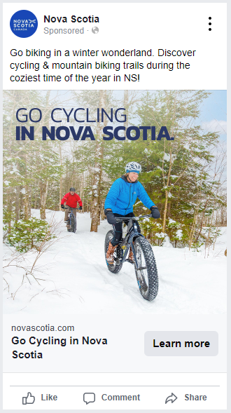 Two people in the forest in winter riding bikes