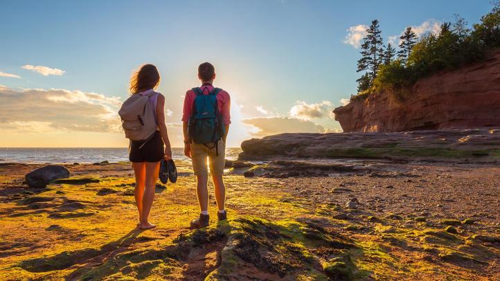 Walking on the ocean floor at Burntcoat Head Park