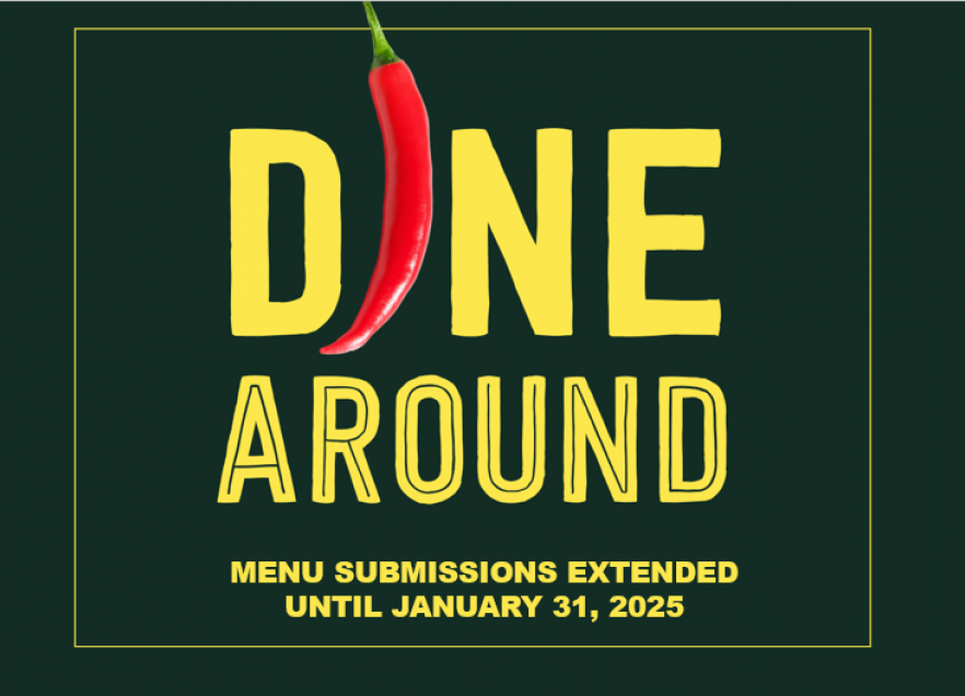 Dine around logo. 